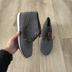 Boys Sperry Windward Mid Shoes Grey Size 7M Great Condition Boots Lace Up